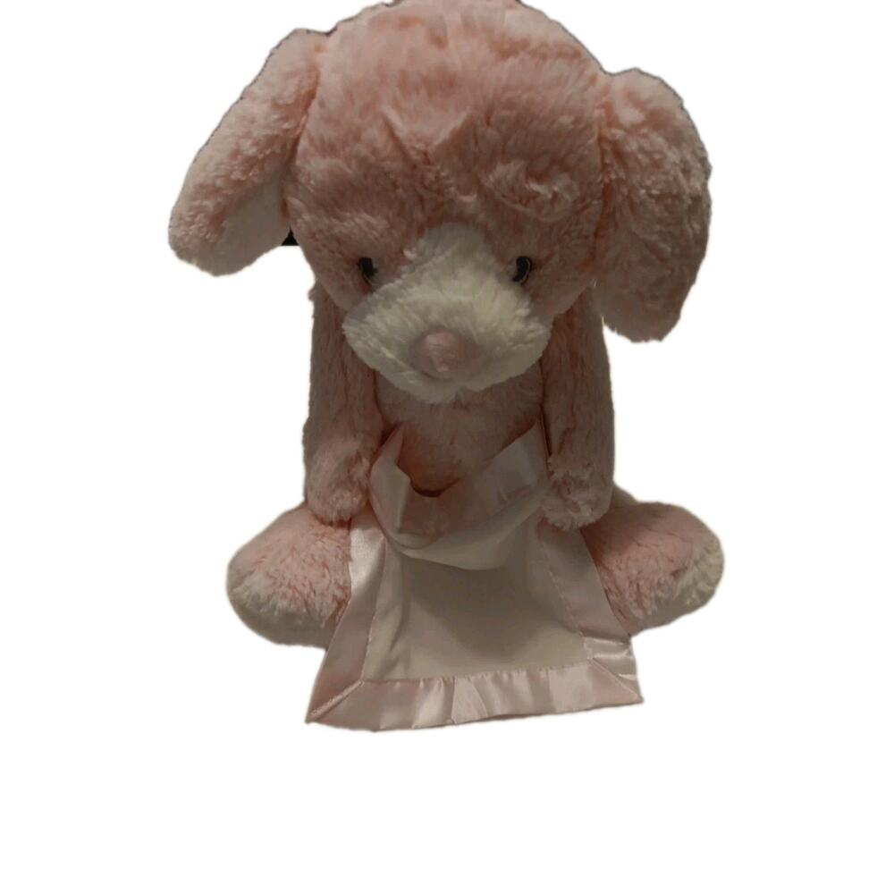 Plush Peek a Boo Animated Talking Pink Puppy Dog for Infants Toddlers Peekaboo